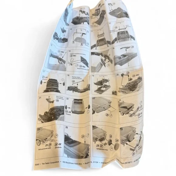 Vintage 1958‎ Chevrolet Impala Model Car 1:24 Scale Red Convertible Testors Easy - Picture 12 of 12